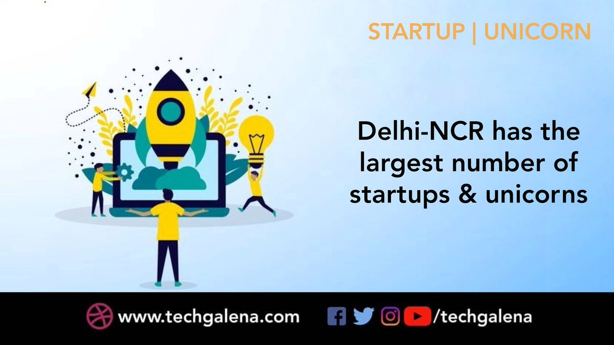 techgalena's tweet photo. #Delhi-NCR has d largest no. of active startups in #India at 7,039, as per a report by Silicon Valley-based TiE &amp; Zinnov. Delhi-NCR also has the most amount of unicorns at 10.

Read More : https://t.co/NP2EfACLi9

#TechGalena #TechNews #tTechnology #DelhiNCR #Startup #Innovation https://t.co/kl9WRMJuwY