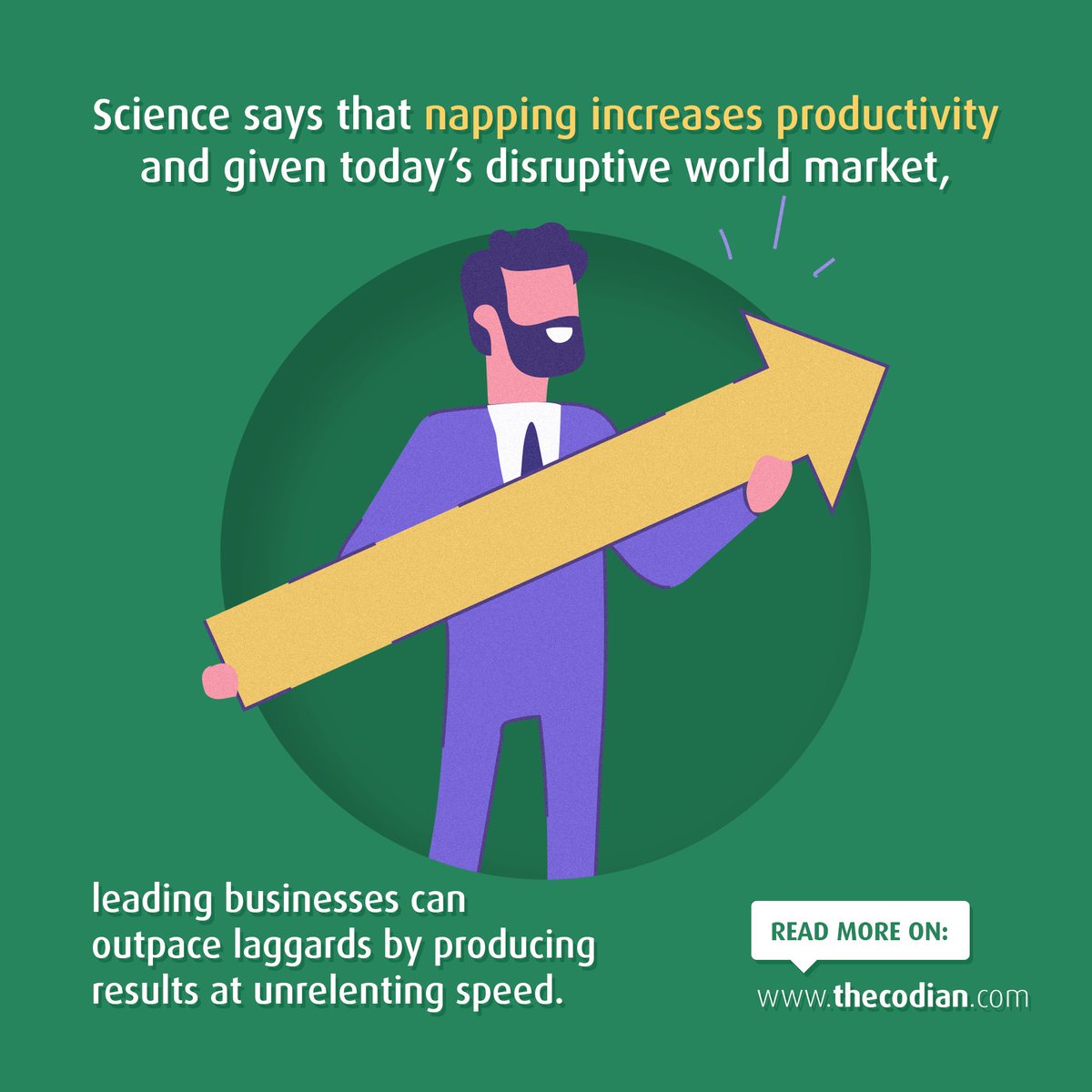Thecodian_'s tweet photo. No matter how sophisticated technology can get, people are still your biggest engine of growth. The risk of burnout, or the seemingly higher risk of not delivering upon your business plan’s promise is rather a bigger price to pay these days.
#thecodian #business #creativity https://t.co/ZsTvaZEbE9