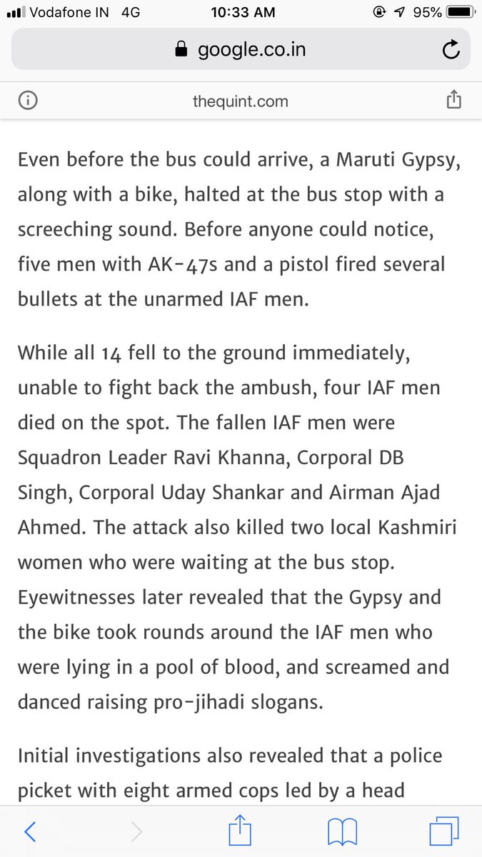 AdityaRajKaul's tweet photo. Story of how terrorist Yasin Malik unfolded the brutal killing of IAF men with friends. Macabre Dance of Jihad around the dead bodies on Jan 25th, 1990. From my article earlier this year. Malik deserves nothing short of death sentence by the court of law. https://t.co/5cuPyj3cNa https://t.co/ejizRDWAy5