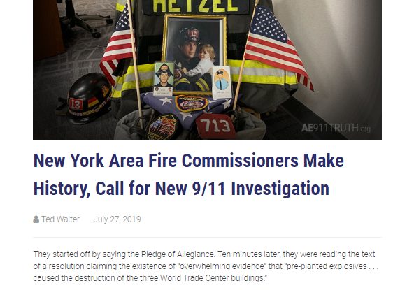 It is especially important to get this information out now as there has been huge action being taken recently by the victims' families, the New York Area Fire Commissioners, and the Architects and Engineers for 9/11 Truth that desperately need public support.Let's take a look.