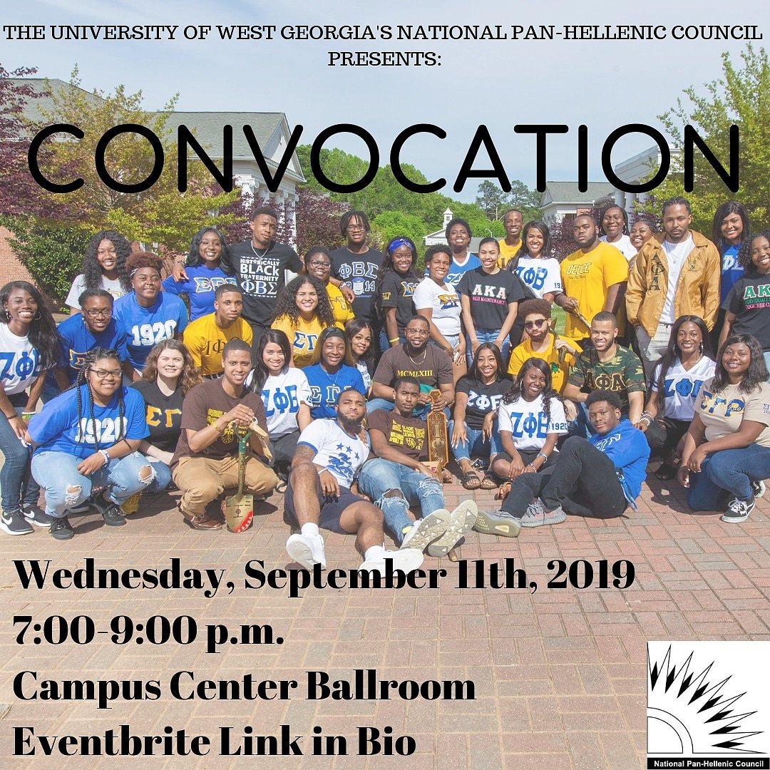 NphcUwg's tweet photo. TODAY is the big day! CONVOCATION is at the Campus Center Ballroom at 7:00 p.m.! It is BUSINESS CASUAL ATTIRE. 

TICKETS WILL BE SELLING AT THE DOOR FOR $6! 
#UWG #UWG19 #UWG20 #UWG21 #UWG22 #UWG23 https://t.co/MZzbHMyOIn