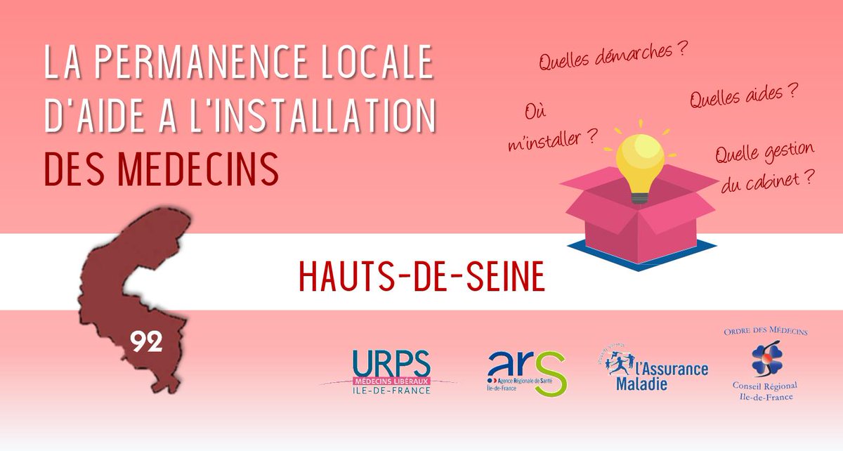 soigner_en_idf's tweet photo. #HautsDeSeine 92 : Participez à la prochaine Permanence locale d'aide à l'#installation le mercredi 9 octobre 2019 avec @urps_med_idf @ARS_IDF #CPAM92, #CDOM92, #PermanenceInstallationIDF
Info & Inscription: https://t.co/7UGtkfCJTm https://t.co/LIknSEYCO4