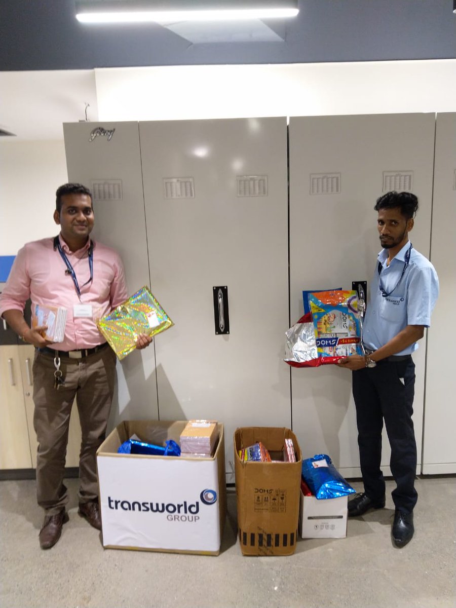 TransworldTweet's tweet photo. #TransworldCR organized #StationeryCollectionDrive in observance of #InternationalLiteracyDay. Collection includes over 200 kgs of stationery & toys which will be transported to #Belgaum,#Karnataka to support local schools affected by floods.
#TransworldGroup #CR #CSR #TransServe https://t.co/7AxEUwFSzq