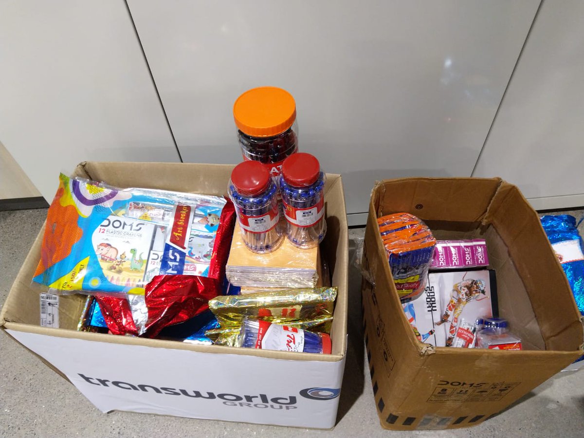 TransworldTweet's tweet photo. #TransworldCR organized #StationeryCollectionDrive in observance of #InternationalLiteracyDay. Collection includes over 200 kgs of stationery & toys which will be transported to #Belgaum,#Karnataka to support local schools affected by floods.
#TransworldGroup #CR #CSR #TransServe https://t.co/7AxEUwFSzq