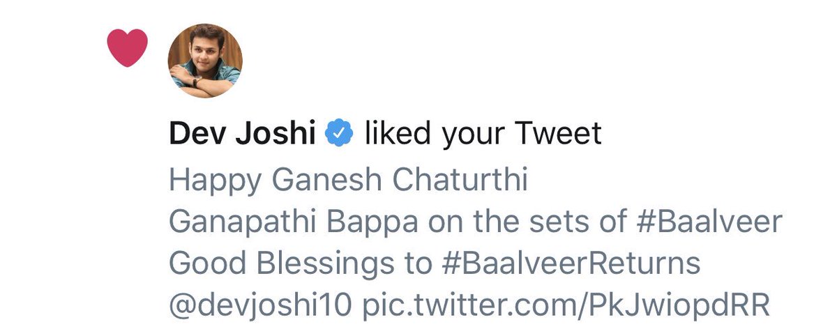 FanOfDevJoshi1's tweet photo. After a long time like on Twitter 
Thanks @devjoshi10 
#BaalveerReturns https://t.co/46zauk42Dm