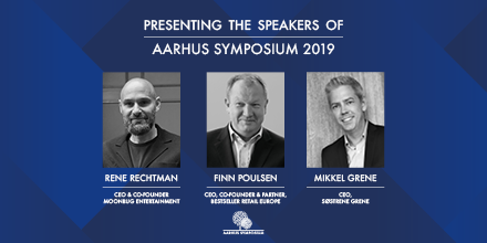 AarhusSymposium's tweet photo. We are excited to welcome Rene Rechtman, CEO & Co-Founder, @MoonbugEnterta1, and Finn Poulsen, CEO, Co-Founder, & Partner, BESTSELLER Retail Europe, and Mikkel Grene, CEO, @sostrenegrene for #ASYMP2019! Read more on our website. https://t.co/N1jHqwgNzy