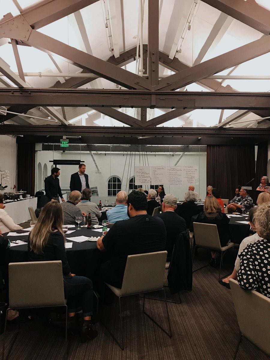 SociotechSystem's tweet photo. We were lucky to be joined at the Global Network for SmarT Organization Design 2019 Conference Reception tonight by Rob Miller and @andre_lamendola from @hyperlooptt, some great conversations in preparation for our workshop later this week. https://t.co/Rap1CkrOZd