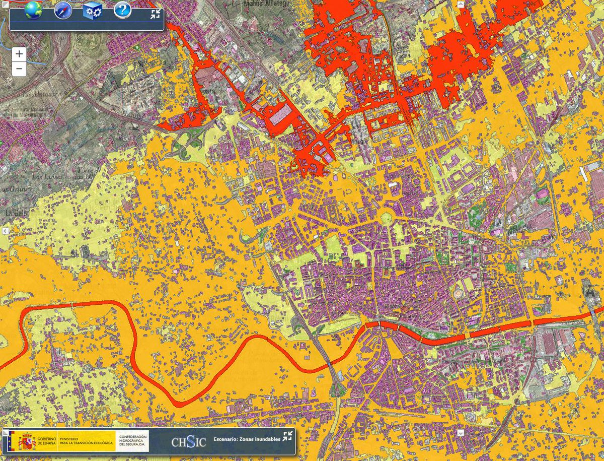 Desde hoy hasta el fin de semana se prevén lluvias muy intensas en la cuenca del Segura. Consulta en el Visor de Información Geográfica de la CHS si tu ciudad, pueblo o casa se encuentra en una zona inundable: chsegura.es/chsic/?escenar…
🗺️Lorca, Cartagena, Orihuela y Murcia
