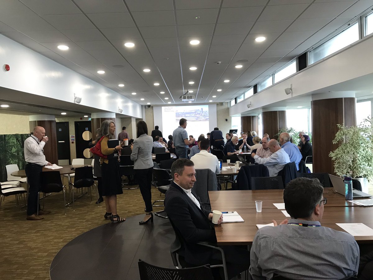 Happening now! A packed house of Employers from across the UK influencing applied learning and student experiences in NBE courses  @sheffhallamuni #employerpartnerships #employability #HallamEmployerAdvisoryBoard #graduate
