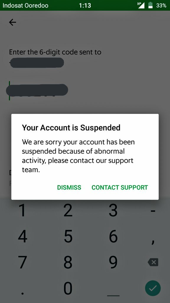 sukahermandeh's tweet photo. Min @GrabID akun saya ke suspend udah ampir 2 bulan, gara2 request OTP kebanyakan ketika koneksi jelek.. Pas dimasukin salah. Udah hubungi contact support jg gada tanggapan sama sekali.. https://t.co/uhaAlVzhS8