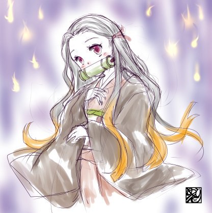 AKIHIさんがTwitterに投稿した竈門禰豆子(鬼滅の刃)のイラスト。