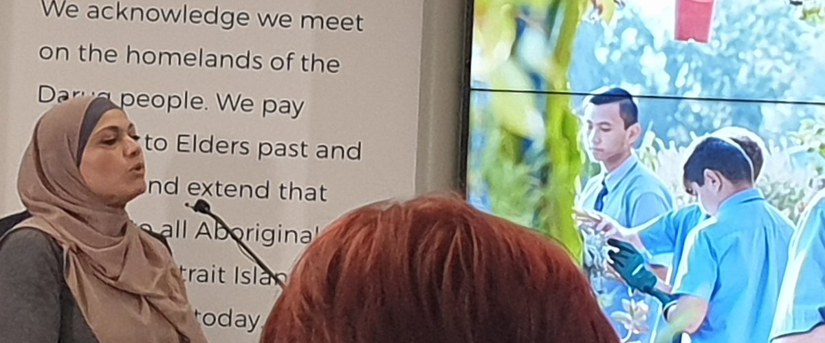 💧Claire Seldon (@claireseldon_ed) on Twitter photo Listening to the wonderful <a href="/RamadanHal/">Hala Ramadan</a> and her team from <a href="/BelmoreBoysHS/">Belmore Boys HS</a> talk about how gardening built meaningful relationships between staff and students. Talking about real work skills and mentoring to support. Wonderful!
#Everystudentisknownvaluedcared Listening to the wonderful <a href="/RamadanHal/">Hala Ramadan</a> and her team from <a href="/BelmoreBoysHS/">Belmore Boys HS</a> talk about how gardening built meaningful relationships between staff and students. Talking about real work skills and mentoring to support. Wonderful!
#Everystudentisknownvaluedcared