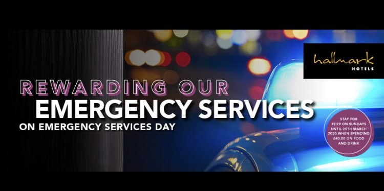 To celebrate #EmergencyServicesDay, members of the NHS, armed forces, police and fire services can relax at 21 Hallmark Hotels on a Sunday night for LESS THAN A TENNER, when spending £40.00 on food and drink. 

Find out more at bit.ly/2lXcAVj