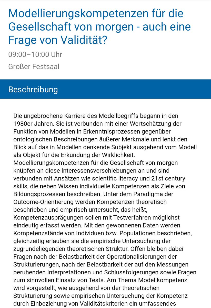 JuStHumboldt's tweet photo. Heute startet Tag drei mit einer Keynote von Annette Upmeier zu Belegen (schon wieder @HumboldtUni ☺️).

Thema wird gleich Modellierungskompetenz sein. Vorgestellt und diskutiert werden Ergebnisse der Projekte Ko-WADiS und ValidiS.

#GDCP_FDdB_19 https://t.co/Tach9cI9Yd
