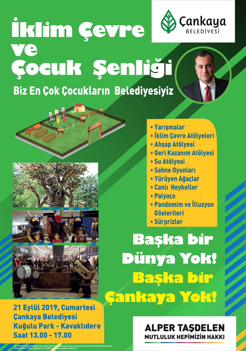 AlperTasdelen06's tweet photo. İklim değişikliği ve bunun sonucunda ortaya çıkan felaketler karşısında herkese, hepimize çok büyük sorumluluk düşmektedir. Bu kapsamda çok önemli bir etkinlik organize ediyoruz. 
İklim, Çevre ve Çocuk Şenliği ile çocuklarımıza yaşadığımız sorunları ve çözümleri anlatacağız. https://t.co/52SmiNYb77