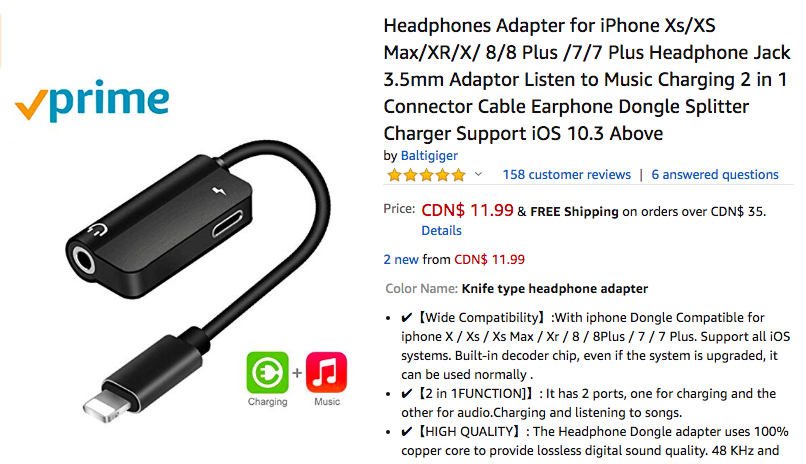 ReviewMeta's tweet photo. Why does this Headphone Adapter on Amazon Canada have reviews for completely unrelated products?  Why can ReviewMeta detect and #StopReviewHijacking but Amazon can't? https://t.co/YxHIrkj6Lj