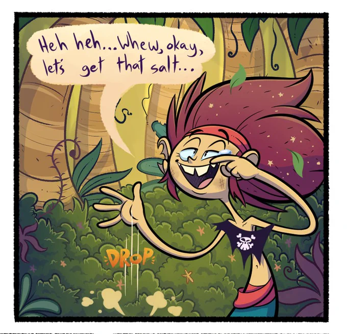 @dustindoodles I feel like your outlines are good. I'm not sure how drastic you'd want things changed but here's a more subtle edit by tinting the BG colors closer to yellow to make details fade together while making the tree color match less with her hair. It's pretty good to begin with imo. 