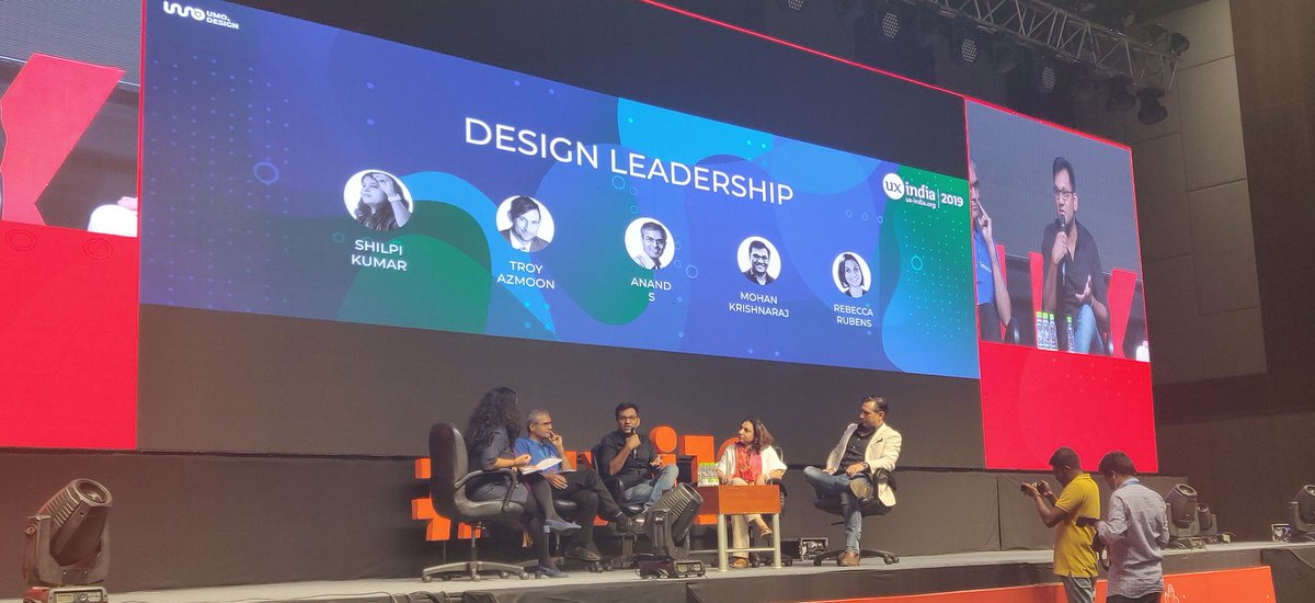 RushmeNayak's tweet photo. Design leadership's panel
#uxindia2019 #uxindiaconf #uxi19 https://t.co/wHYrRk3wZe