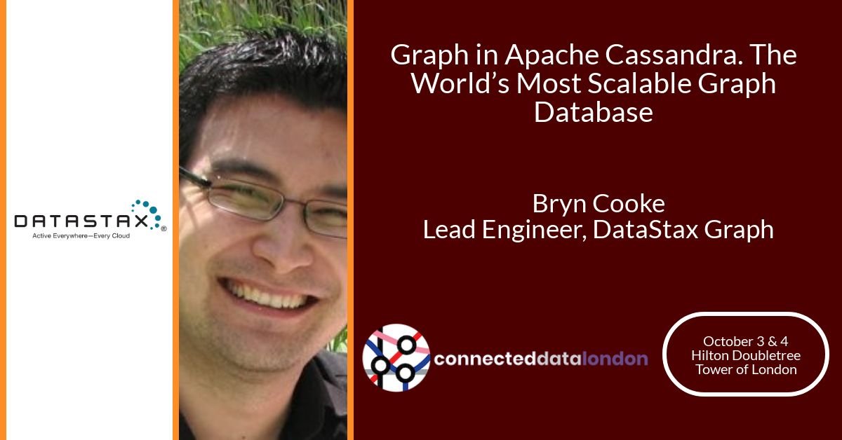 Connected_Data's tweet photo. .@BrynCooke shows how @DataStax Graph is architected into #Apache Cassandra to deliver the world’s most scalable #graphdatabase. Learn how to integrate Cassandra #data into mixed workloads, design scalable property graphs, turn existing tables into graphs https://t.co/POMb9To1Ak https://t.co/Ihqy5iHxkj