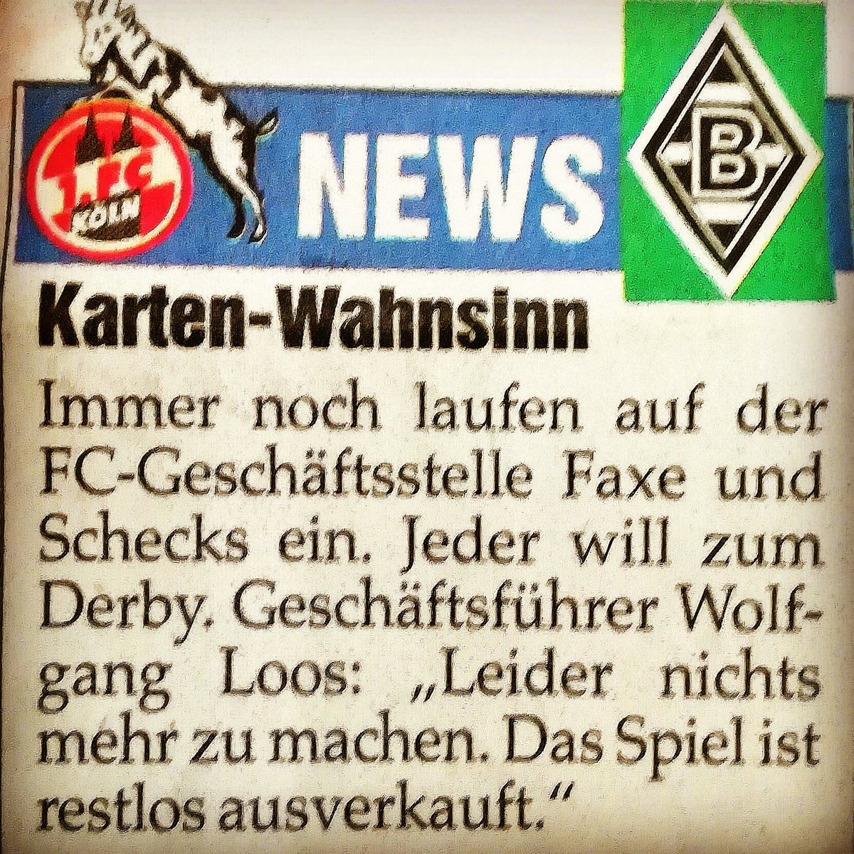 generation_dsf's tweet photo. Dringender Hinweis: Bitte keine #Faxe und #Schecks mehr an die Geschäftsstelle senden! Das #Derby am Samstag ist restlos #ausverkauft! 🔴⚪📠💵🏟️🤑
#effzeh #dasderby #koebmg #gladbach #bmg #spieldesjahres #tickets #kartenwahnsinn #loos #nichtsmehrzumachen #diefaxendicke https://t.co/JGdjpB4MrQ