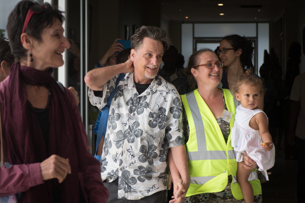 Welcome back Peter!
OiV joins the #WSB family to welcome the Director &amp; co-founder of #WSB, Peter Walker back to Port Vila. 
He had been receiving medical care following a vicious attack against him and a pair of visitors to his home.
#WSBSolidarity #VanuatuDailyPost