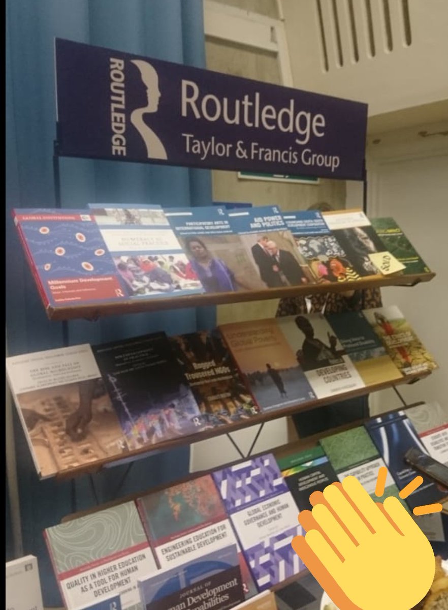 HEHD_SA's tweet image. Spotted the fruit of our labor at #HDCA2019! Books by @Mi_kateko and #PatienceMukwambo on the @routledgebooks book stand in Jeffery Hall @HDCA2019_London
