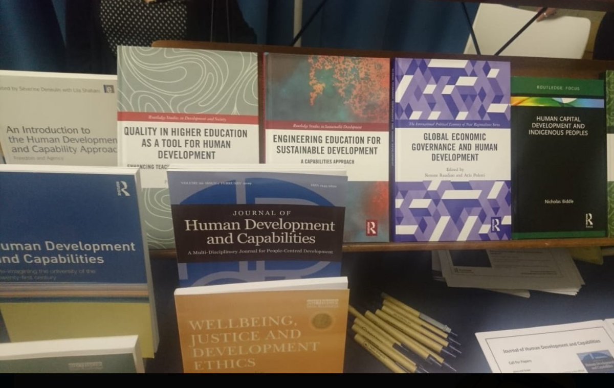 HEHD_SA's tweet image. Spotted the fruit of our labor at #HDCA2019! Books by @Mi_kateko and #PatienceMukwambo on the @routledgebooks book stand in Jeffery Hall @HDCA2019_London