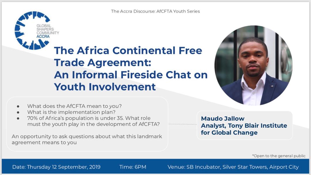 GlobalShapersAC's tweet photo. Make a date with us tomorrow as we discuss what #AfCFTA means to you and your local business.
Registration ends COB today!
Register:
https://t.co/1ZjNMsyJN5
#AfCFTAYouthChat
#AccraDiscourse
#GlobalShapersAccraHub
@maudojallow
@miisheaddy
@jetstreamAfrica
@ZHamoui
@Ghana4S https://t.co/vjsRegfSJq