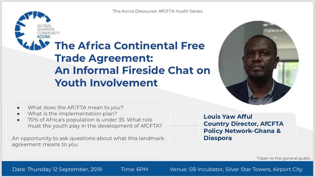 GlobalShapersAC's tweet photo. Make a date with us tomorrow as we discuss what #AfCFTA means to you and your local business.
Registration ends COB today!
Register:
https://t.co/1ZjNMsyJN5
#AfCFTAYouthChat
#AccraDiscourse
#GlobalShapersAccraHub
@maudojallow
@miisheaddy
@jetstreamAfrica
@ZHamoui
@Ghana4S https://t.co/vjsRegfSJq