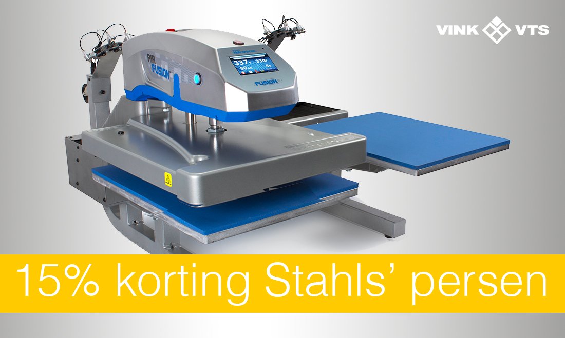 De professionele Stahls' transferpersen geschikt voor sublimatie, flex en flock nu met 15% korting, standaard met 30 jaar garantie op het hitte element. vinkvts.nl/15-korting-sta…
#stahls' #transferpers #sublimatie #textieltransfer #hittepers #textielpers