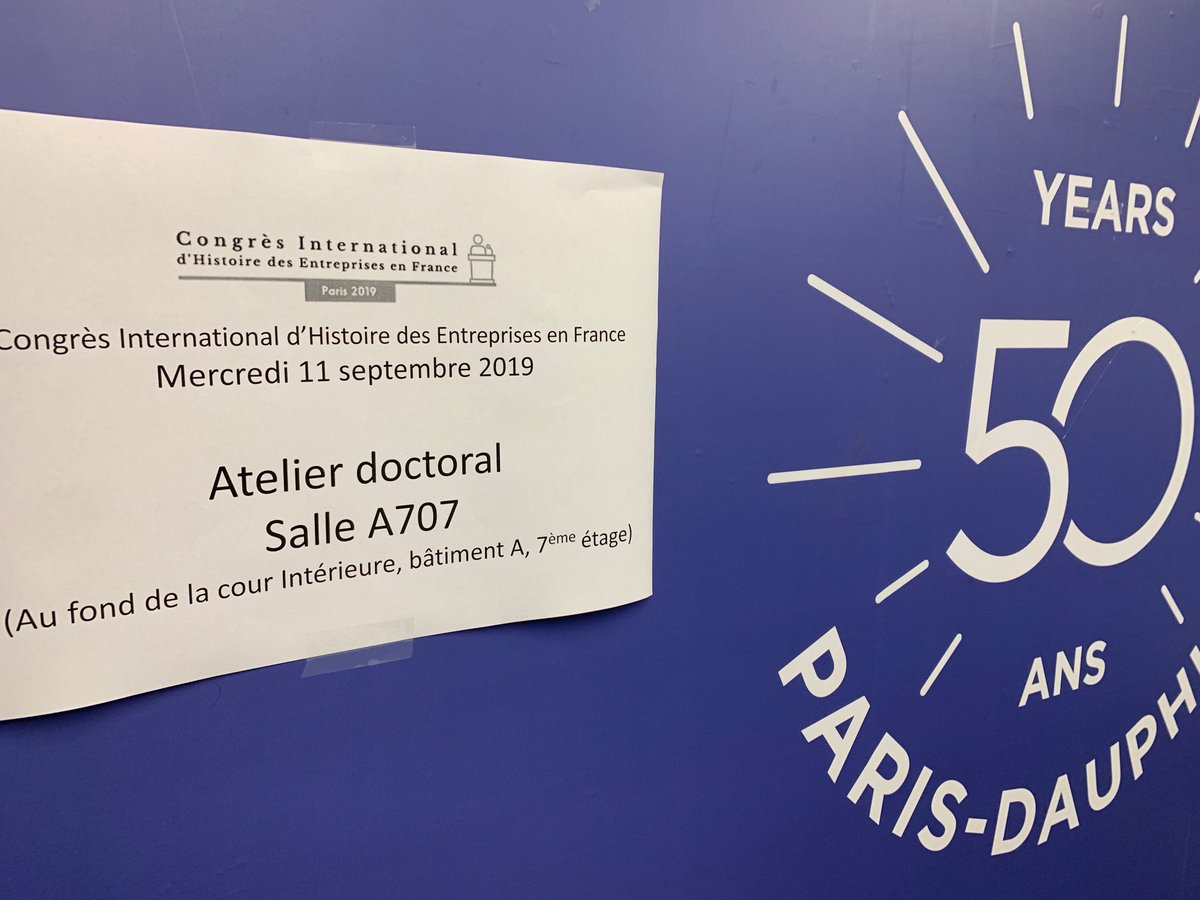 Team_MLab's tweet photo. L'atelier doctoral du Congrès d'Histoire des Entreprises en France... c'est parti ! @Team_MLab très fière de soutenir et de co organiser l'évènement ! Merci à @IsabelleHuault pour son mot d'accueil
@BusinessHist19 @DrmDauphine @Paris_Dauphine 
#ManagementHistory #BusinessHistory https://t.co/AvplhF8dVt