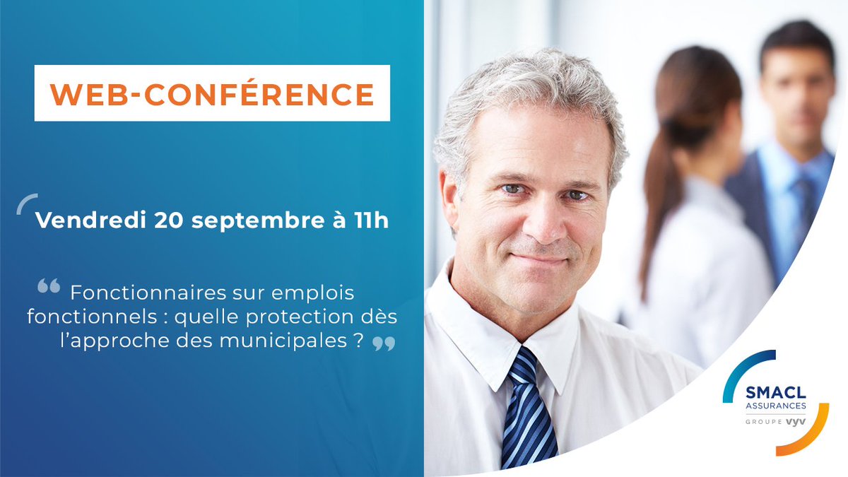 #SaveTheDate Rdv le 20 septembre pour 1 web-conférence en partenariat avec @Weka_france qui portera sur la fin de détachement fonctionnel dans les #collectivités. 1 sujet d'actualité à l'approche des élections municipales 2020 pour vous inscrire 👉ow.ly/N7SZ50w55oF