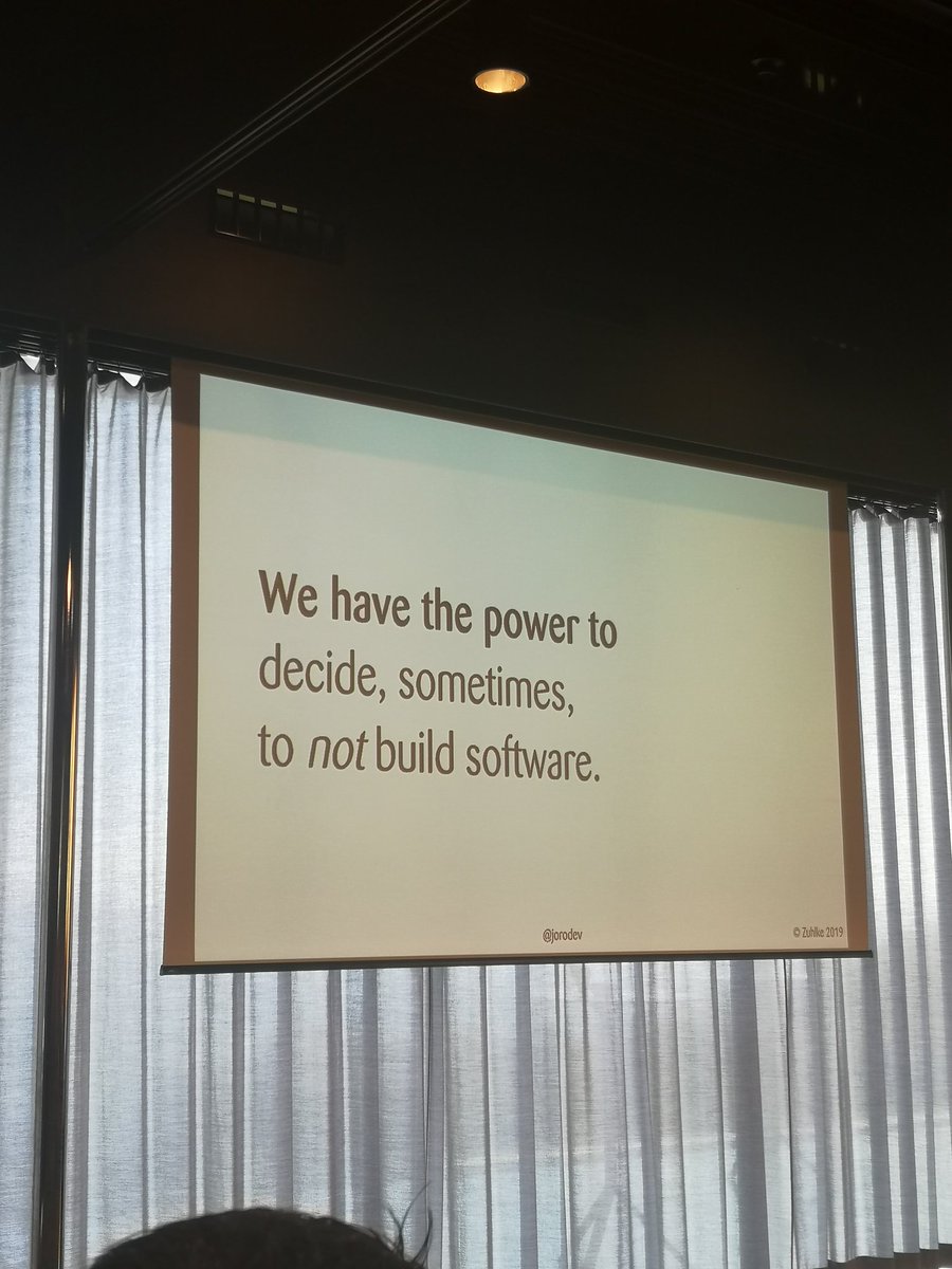 surech's tweet photo. Die Keynote von @jorodev am #SBBDevDay liefert einen beeindruckenden und doch unterhaltsamen Blick auf die Ethik in der Softwareentwicklung. https://t.co/ARBF4F3Y0O