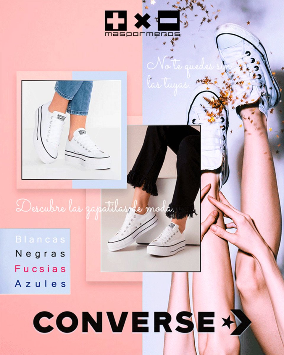 maspormenosnet's tweet photo. Las #converse que no pasan de moda, para chico y chica. También con #plataforma 🔥🔥🔥

COMPRAR: https://t.co/s822mdOPo8 https://t.co/VGIBVd4GKd