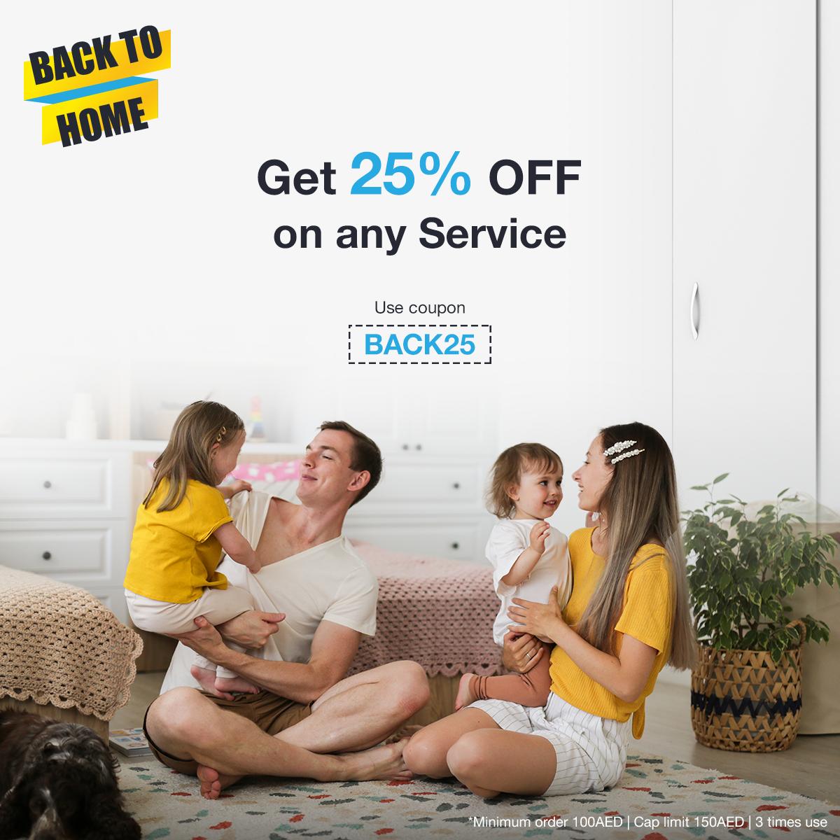 helpbituae's tweet photo. Get 25% off on any service with Back to Home Offer. Use code BACK25 at checkout. Min order 100AED. Book Now!
https://t.co/s8XIISp9DW https://t.co/TWCgEIj2Uo