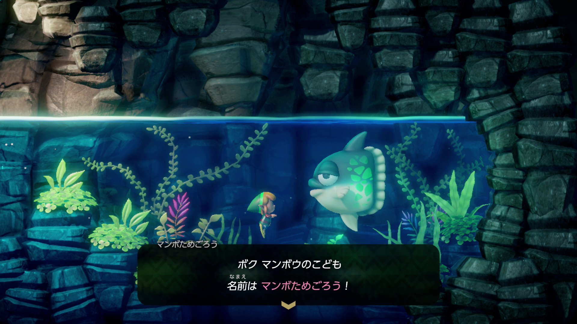 ゼルダの伝説 彼は 水中で暮らすマンボウの子ども マンボためごろう 変わった名前じゃのう 彼もまた歌好きだと聞いておる 出会ったら 何か一曲聞かせてくれるかもしれんのう 夢をみる島 T Co Reebbrpuqw Twitter