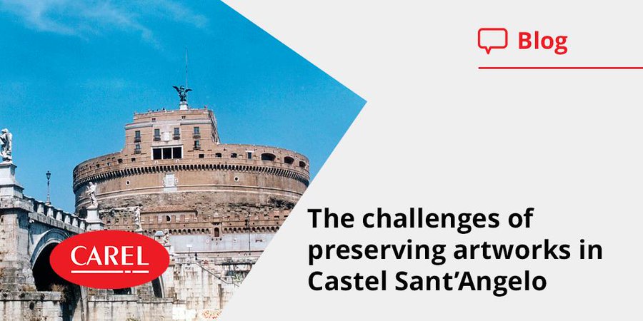 CAREL_Iberica's tweet photo. #Humedad y #temperatura son prioritarios en la preservación de obras de arte. Descubra el sistema de #controldehumedad y #monitorización instalado en el Castel Sant'Angelo: https://t.co/UbQySdi8fO https://t.co/xI4VLNpaYk