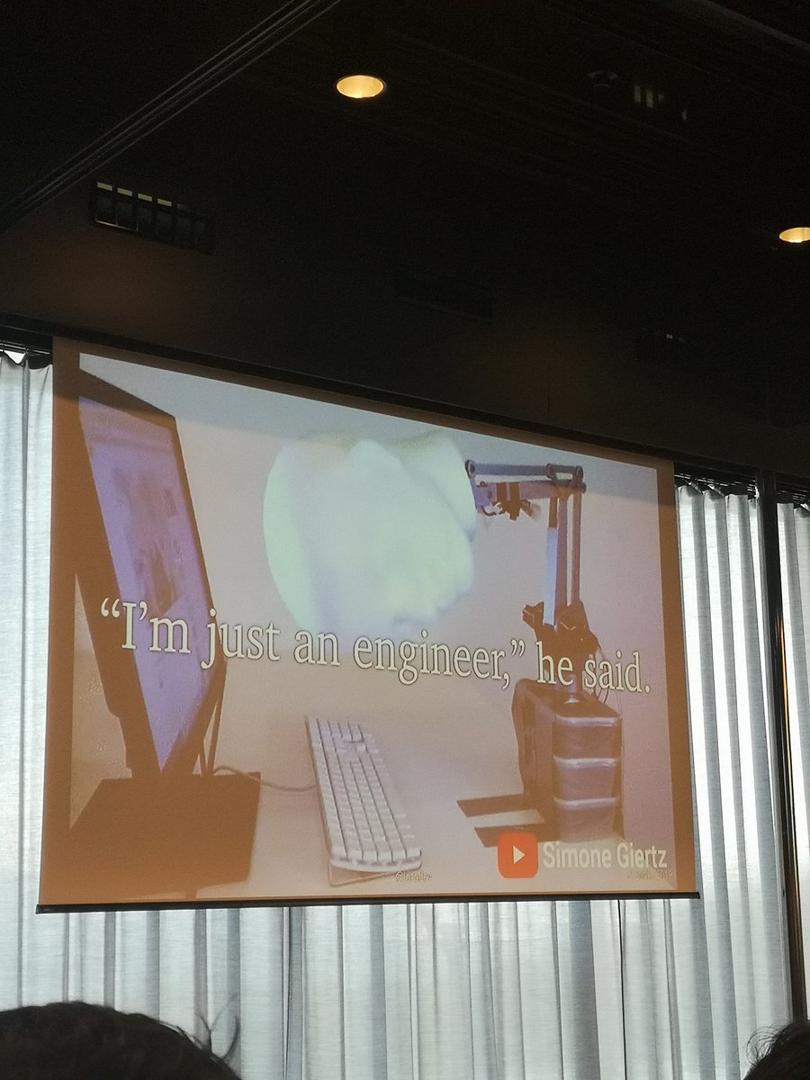 surech's tweet photo. Die Keynote von @jorodev am #SBBDevDay liefert einen beeindruckenden und doch unterhaltsamen Blick auf die Ethik in der Softwareentwicklung. https://t.co/ARBF4F3Y0O