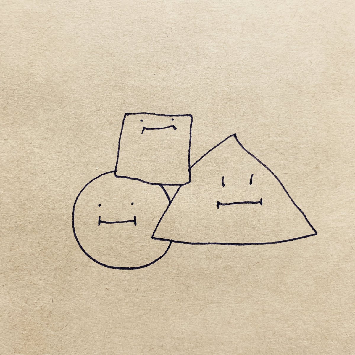 福螺子 ふくねじ らくがきイラスト描 Sur Twitter こわいものなし 図形 丸 三角 四角 寝ぼ罫 まどろ絵 福螺子 らくがき 絵 ゆるい ペン画 イラスト つぶやき 1日1画 1日1描 線画