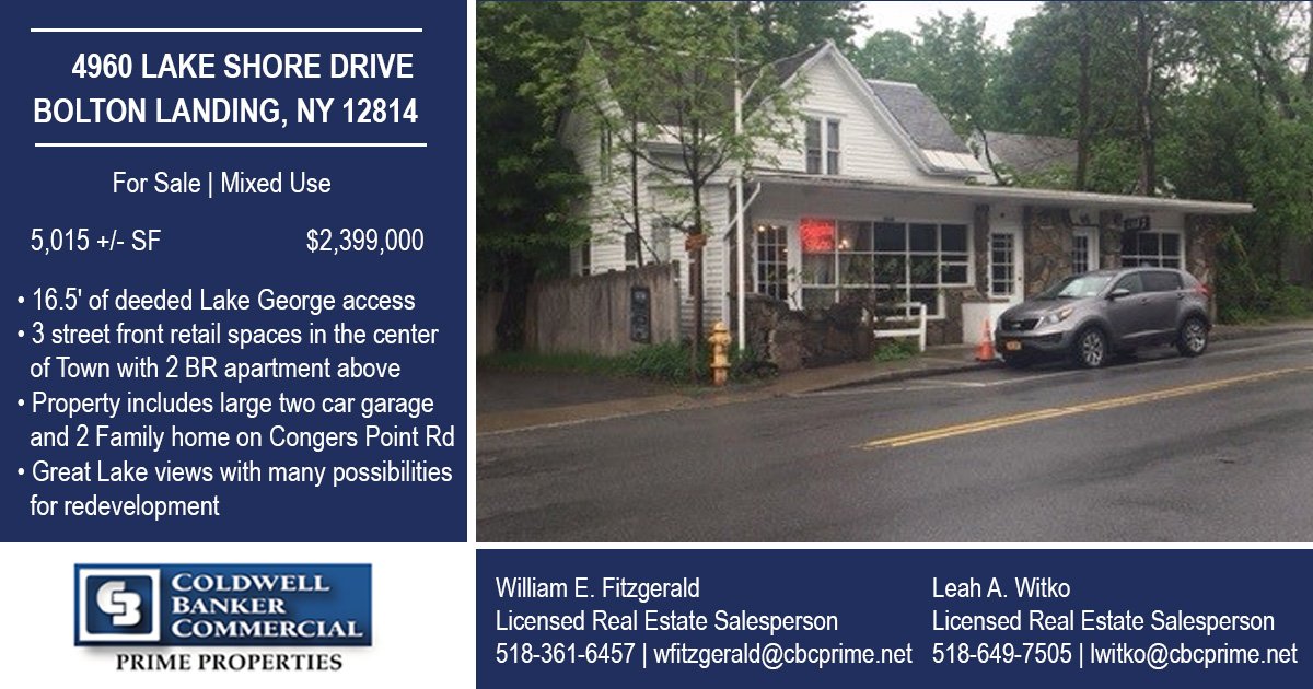 #boltonlandingny #lakegeorgeny #forsale #investor #retail #mixeduse #witkocbcpp #cbcpp