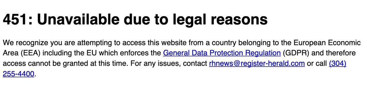 malekzadeh's tweet image. 451 is the new 404... #GDPRFAIL