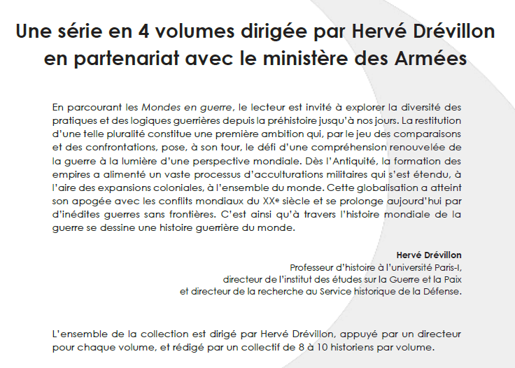 PComposes's tweet photo. Retrouvez en librairie le tome 1 de "Mondes en guerre" (sous la direction de Giusto Traina) le 18 septembre et le tome 2, (sous la direction de Hervé Drévillon) le 9 octobre. Les tomes 3 et 4 sortiront en 2020. https://t.co/JIvWrSTvUo