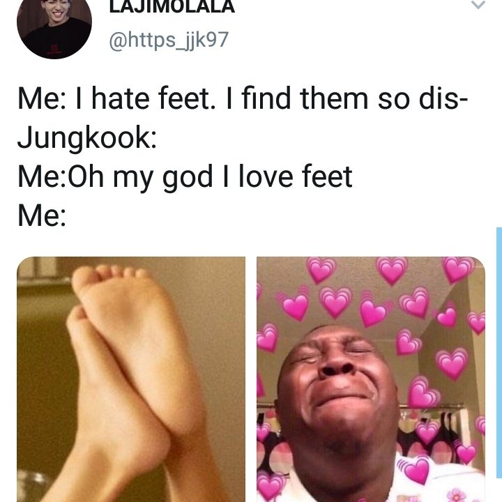 https_jjk97's tweet image. It was a pic of his feet Im-