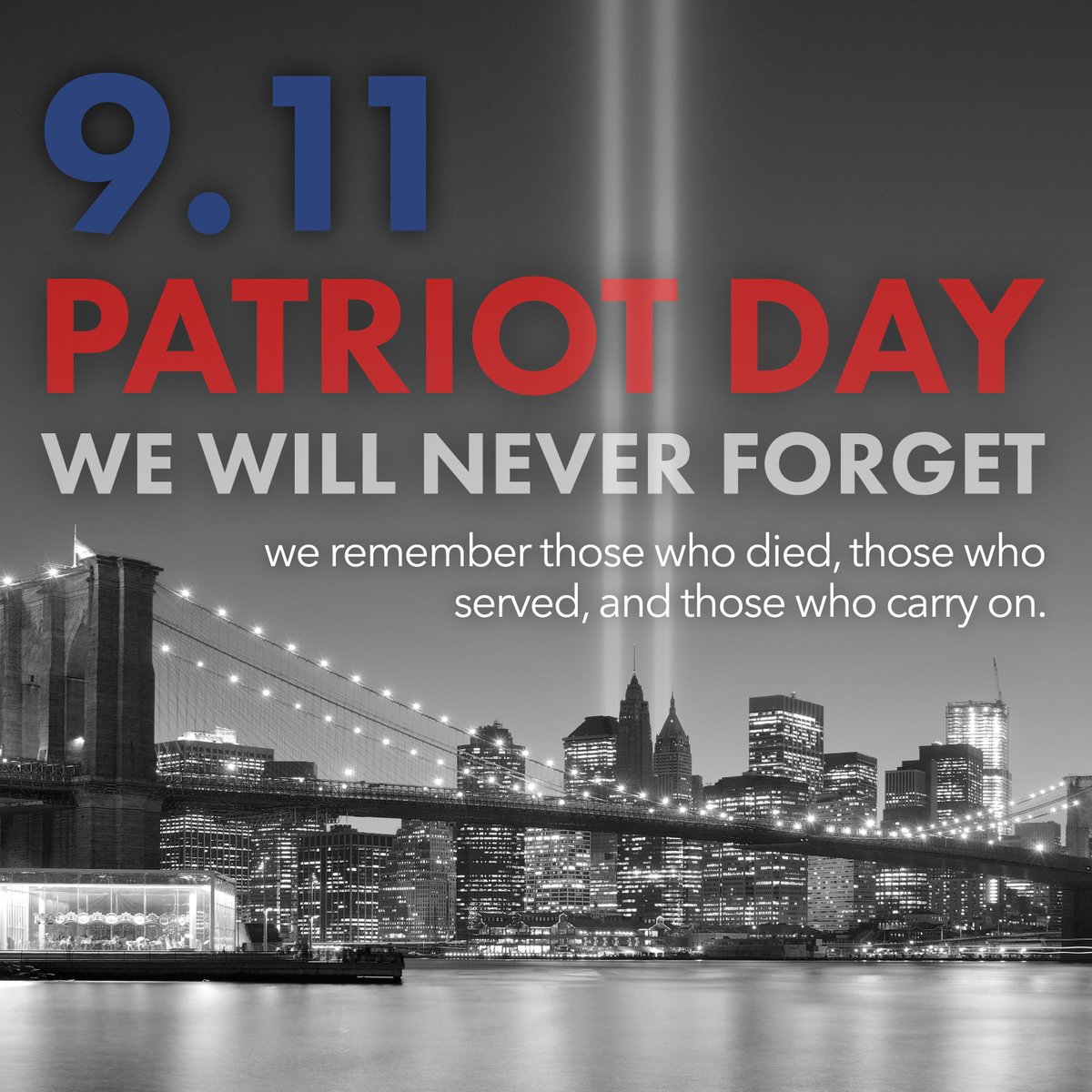 Today, on this 18th Anniversary of the tragedy that took place on September 11th, we honor those we have lost, and admire the courage and unity of the American spirit. #NeverForget #September11th