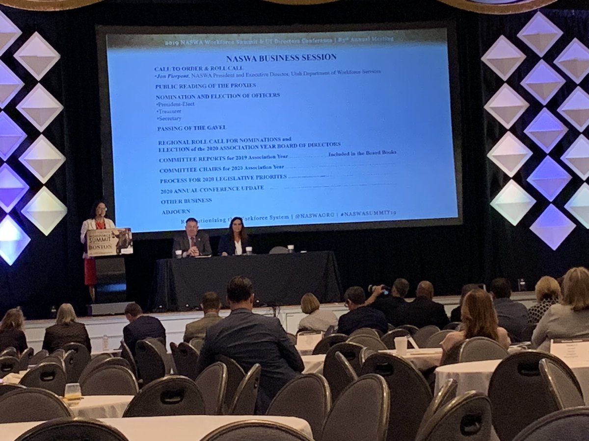 TheJakeBuxton's tweet photo. Proud of @MoDOLIRDirector as she takes the reigns of @NASWAORG Looking forward to bringing the #MOLabor way of doing things #BetterTogether to a national platform! #NASWASummit19 https://t.co/AMnEwbU68Y