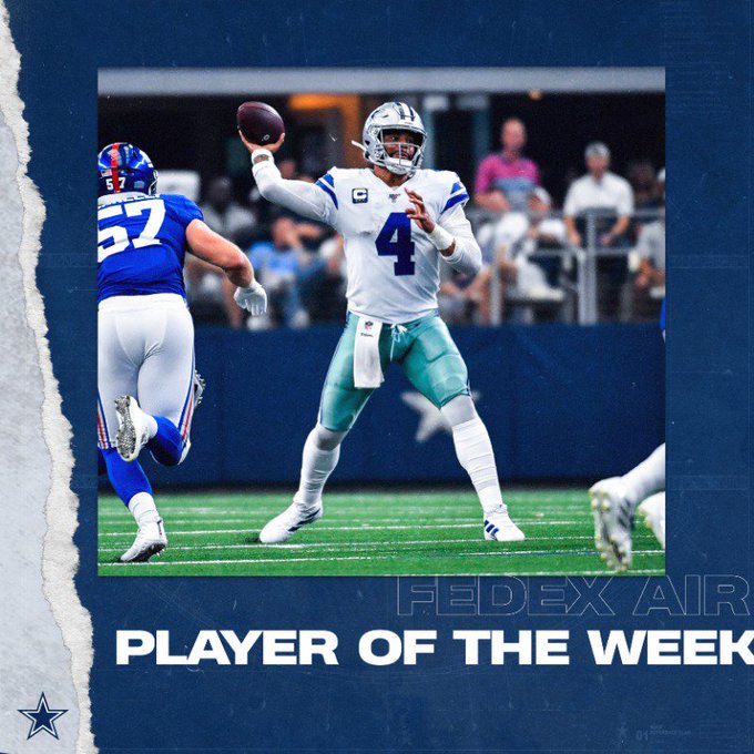 omz007's tweet photo. Congratulations to @Dak Prescott for getting the NFL Network Player Of The Week!!!
Offense: Dallas Cowboys QB Dak Prescott
#NFLNetwork #GMFB #DallasCowboys #Cowboys #CowboysNation @dallascowboys @NFL @GMFB @nflnetwork #PerfectPasserRating #IBackDak #DC4L 🏈🏆💯💰 https://t.co/YT4vhaVizu