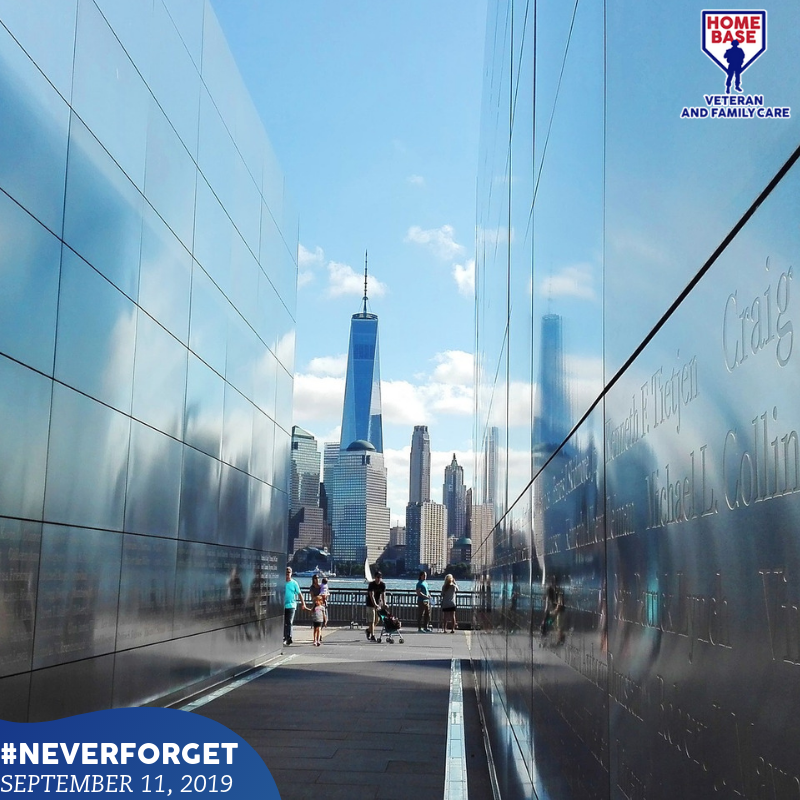 homebaseprogram's tweet photo. On this day 18 years ago, our nation was irrevocably changed by the events of 9/11. On this #911Anniversary – and every day – our hearts are with victims, their families, the first responders who rushed in to help, &amp; the men and women who continue to defend us. #NeverForget https://t.co/3t0zgI59cK