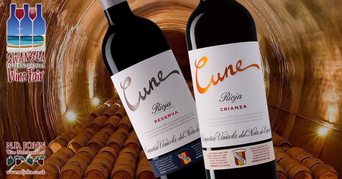 CVNE (Compañía Vinícola del Norte de España) is one of the most renowned and historic bodegas in all of Spain.

We'll have some of the standouts of their range for you to taste!

Get your ticket now for only £15 from ND John in Uplands, Swansea or swanseawinefair.co.uk