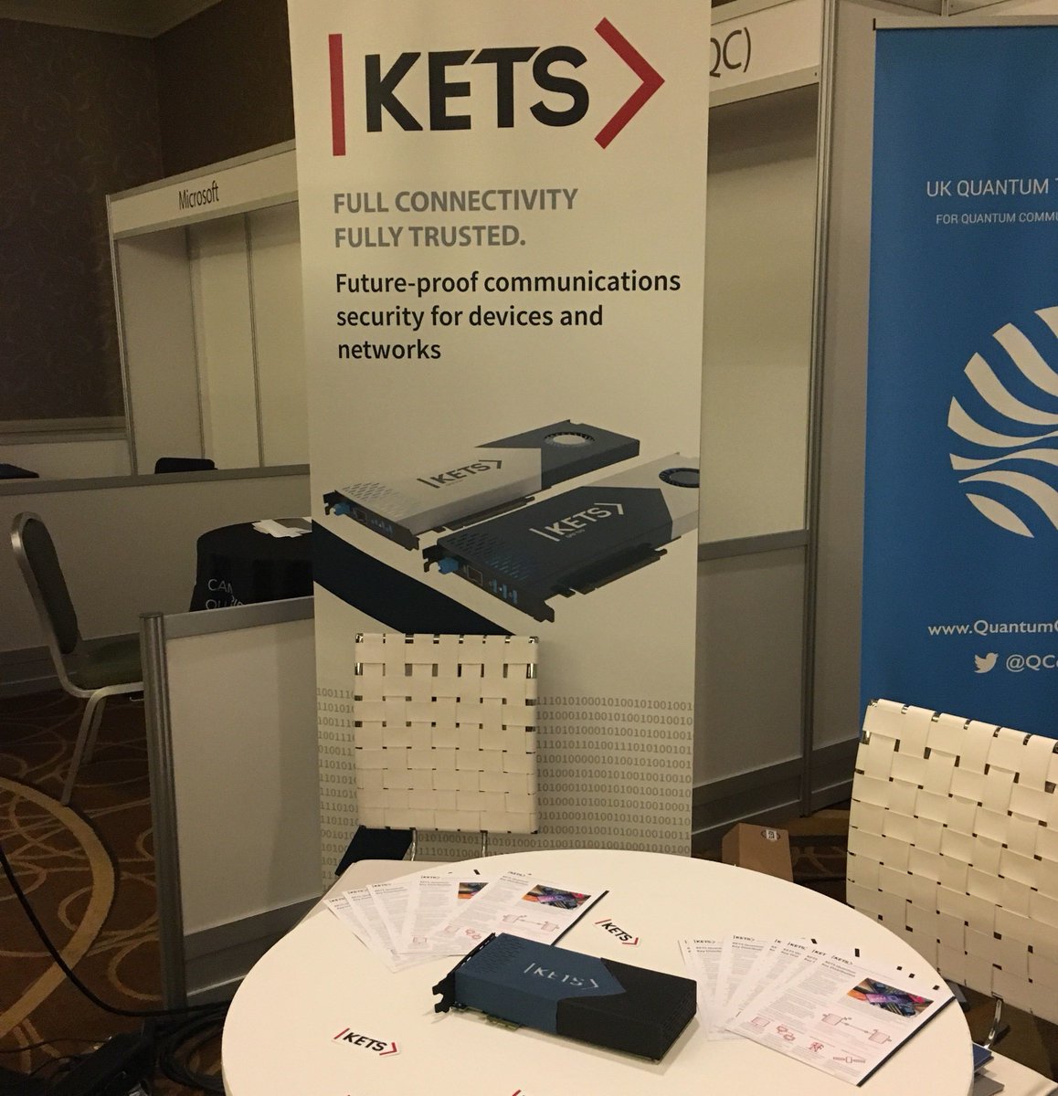 kets_quantum's tweet photo. We're all set up at @QuantumTech_ Boston #quantumcomputing #quantumtechnologies #QuantumTech_ https://t.co/insr6hrpgK