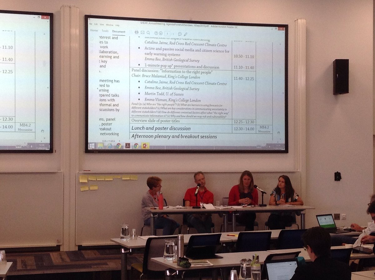 <a href="/LANDSLIP_NERC/">LANDSLIP</a> <a href="/BritGeoSurvey/">British Geological Survey</a> @BusyWorkerBee on the expert  panel answering questions around science for humanitarian emergencies and Resilience at today 's #SHEAR19 <a href="/SHEAR_Programme/">SHEAR</a> annual meeting